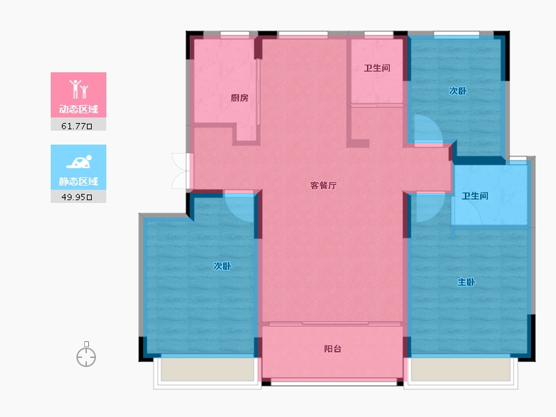 山东省-泰安市-开元盛世信园-101.00-户型库-动静分区