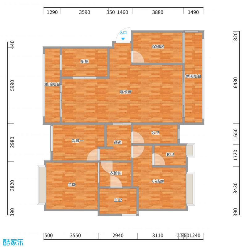 装修设计陈先生-176方欧式一居-户型图概览