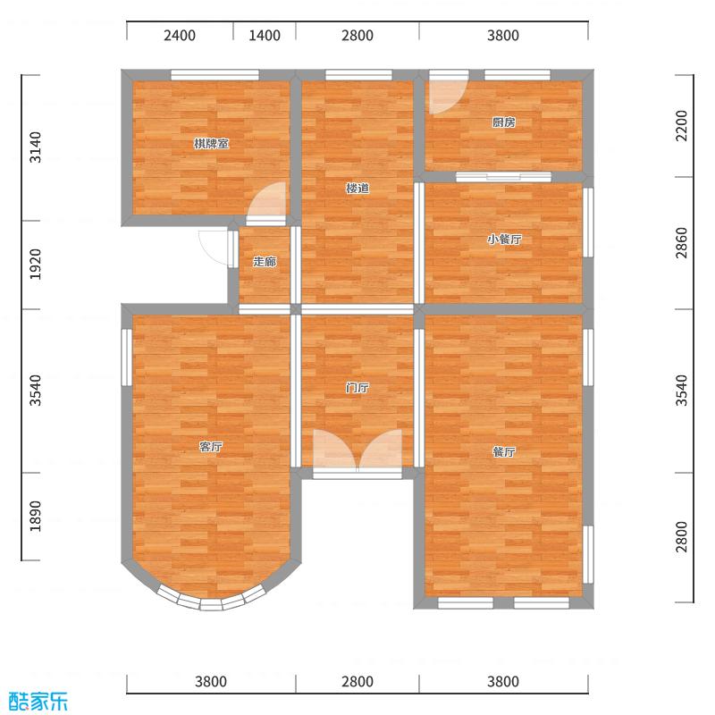 720云全景-121㎡新中式别墅-户型图概览