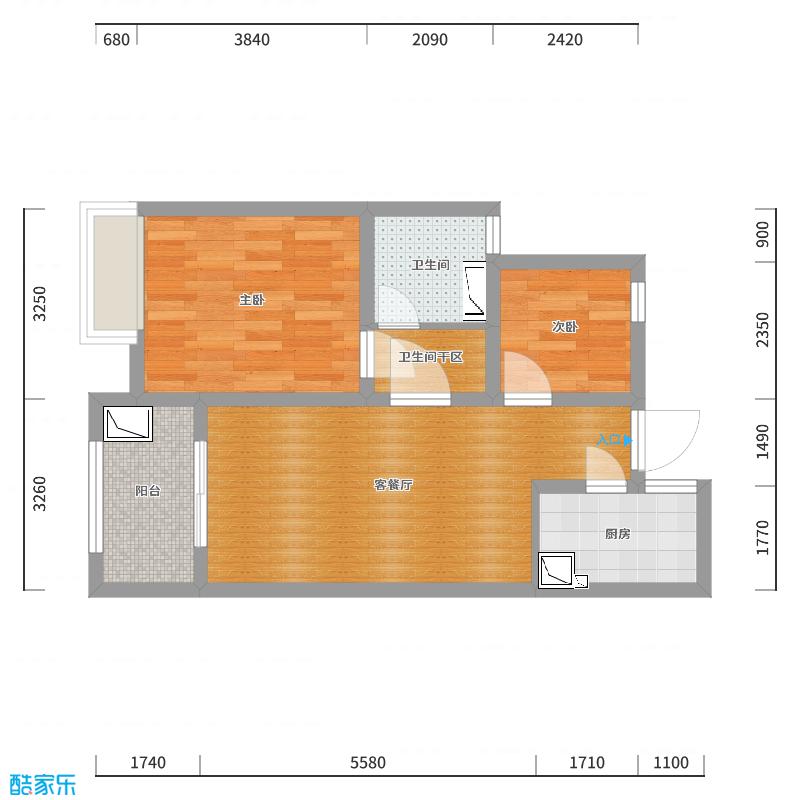 JedrecTsai_蔡啊-暖色系：温情多彩北欧风-户型图概览