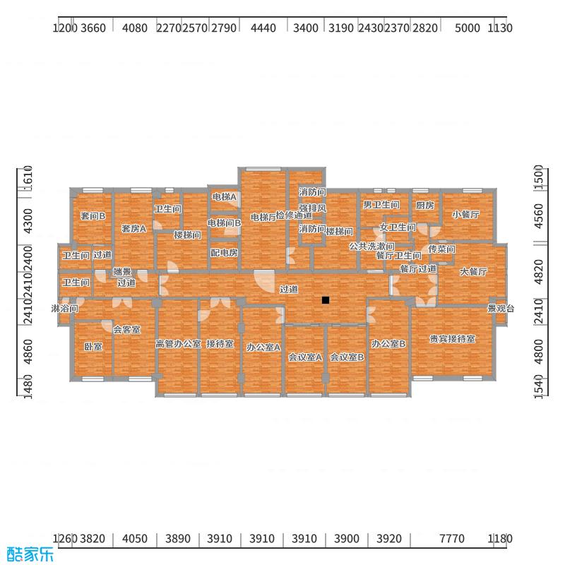 黄建-《朝闻道》新中式|高档会所办公楼设计-户型图概览