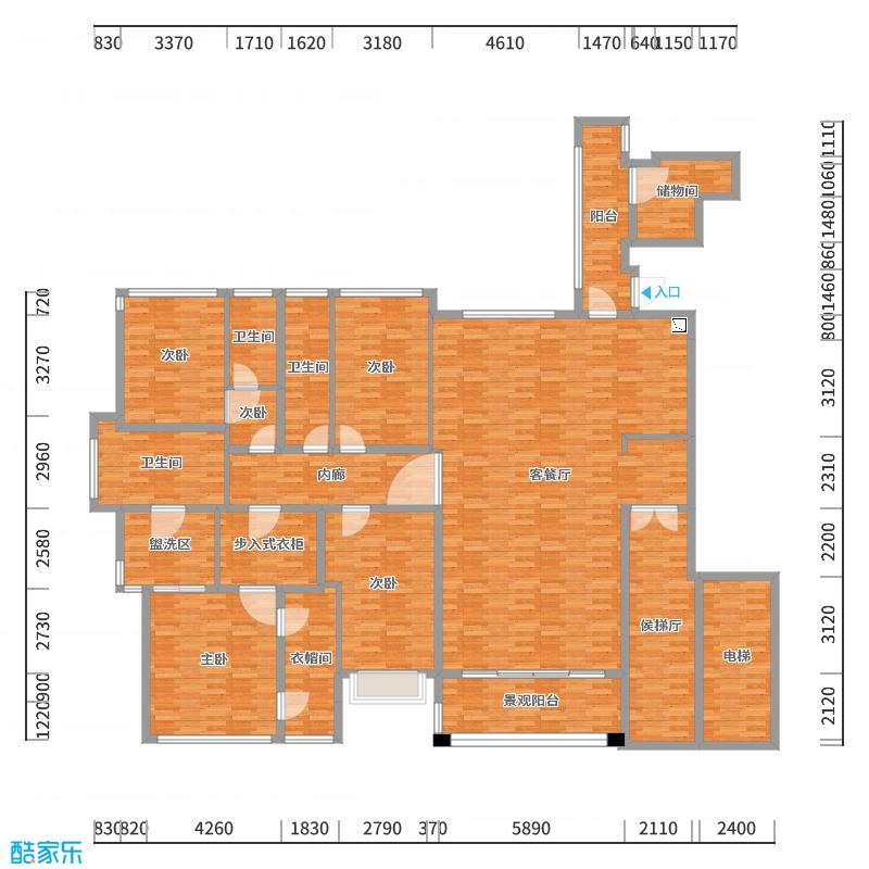 湛智华-《美如冠玉》-新中式314平5房-户型图概览
