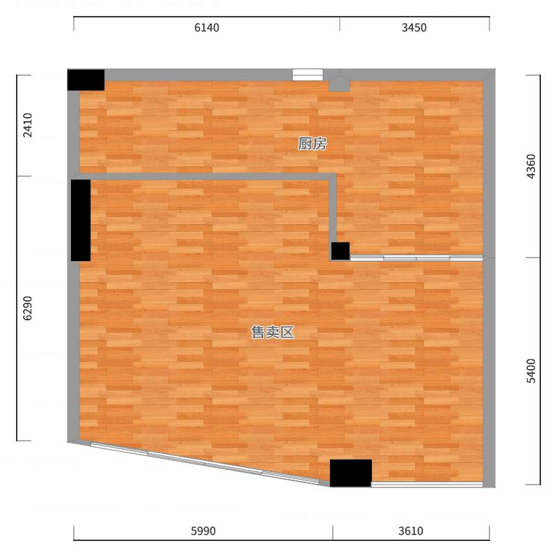 葱郁-甜品店-户型图概览