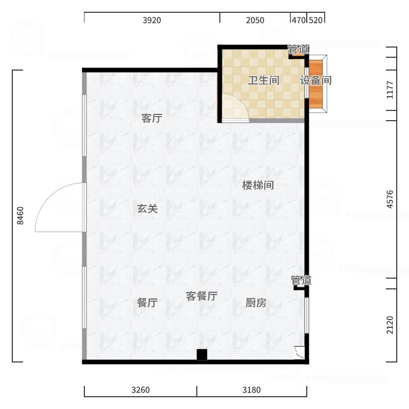 空间规划师徐振伟-68平混搭二居室-户型图概览