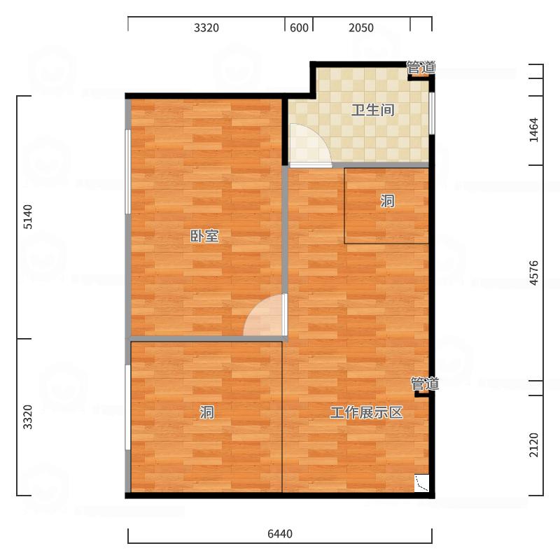 空间规划师徐振伟-68平混搭二居室-户型图概览