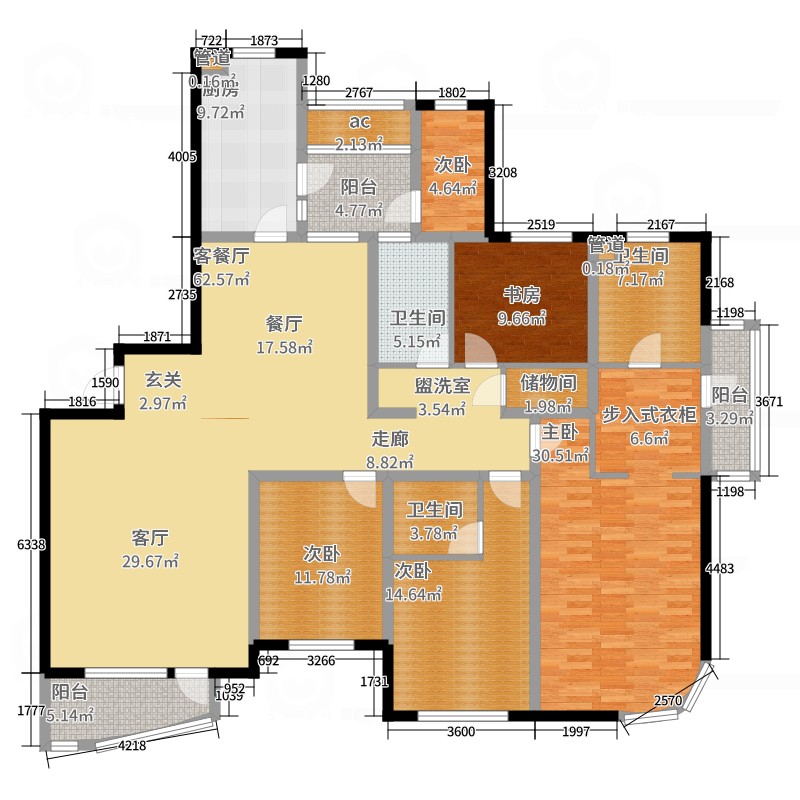 天津 天津市 南开区 仁恒海河广场 户型图