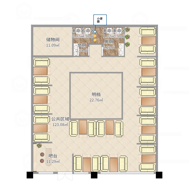 燒烤店格局改造