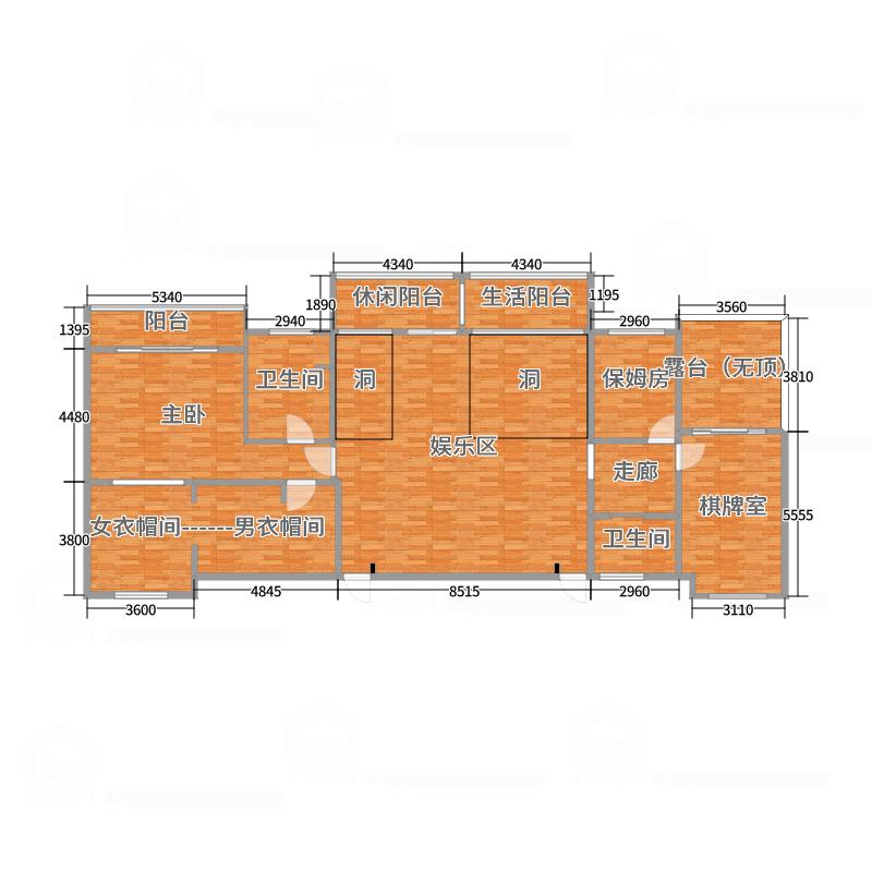 韦台甫bkRp-303方简欧三居-户型图概览