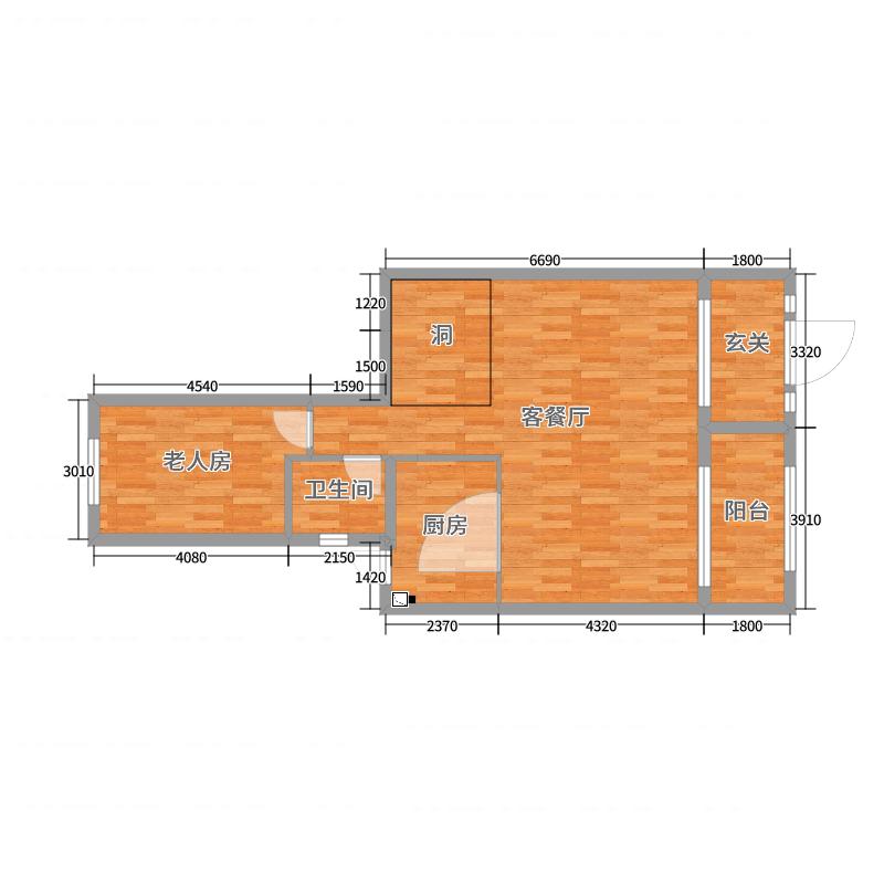 城市人家设计师苏国税-91方简美客餐厅-户型图概览