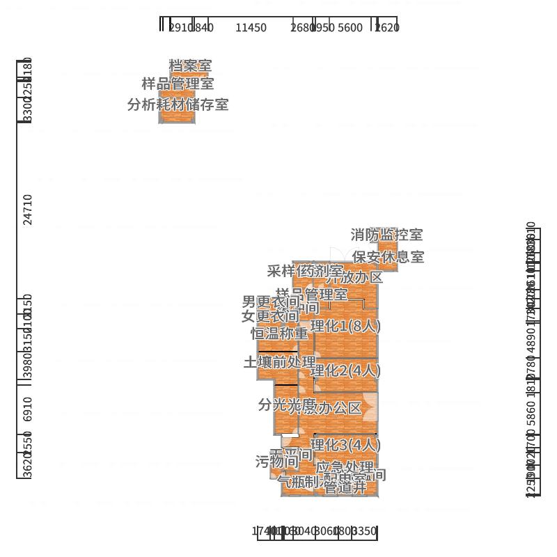 神马云在线-黄环环保检测中心-户型图概览
