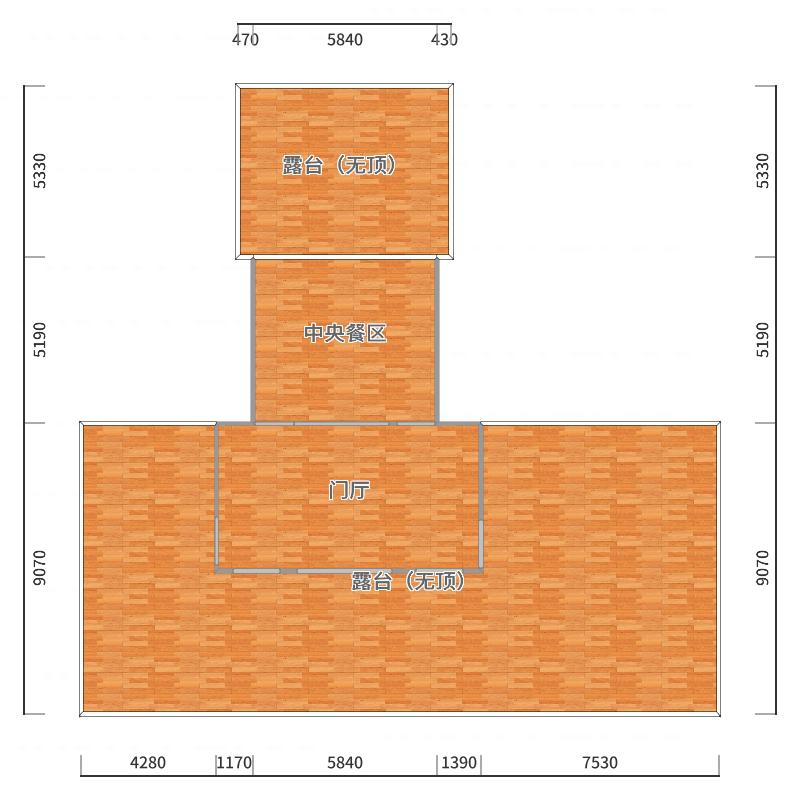 陆莎-日十餐厅|心有少女，无论年华-户型图概览