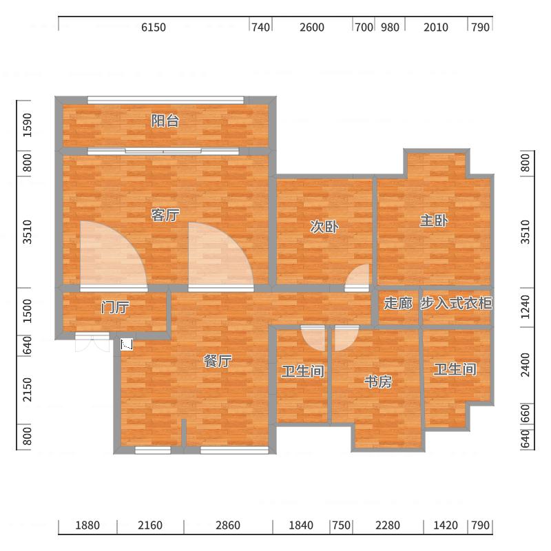 成风设计-美式客餐厅-户型图概览