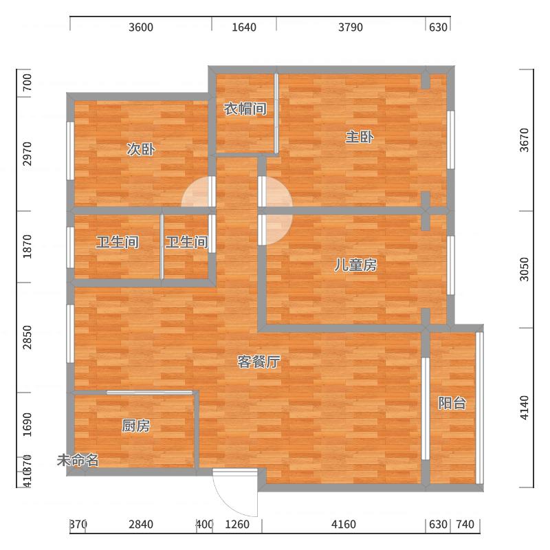 李青越-117方新中式三居-户型图概览
