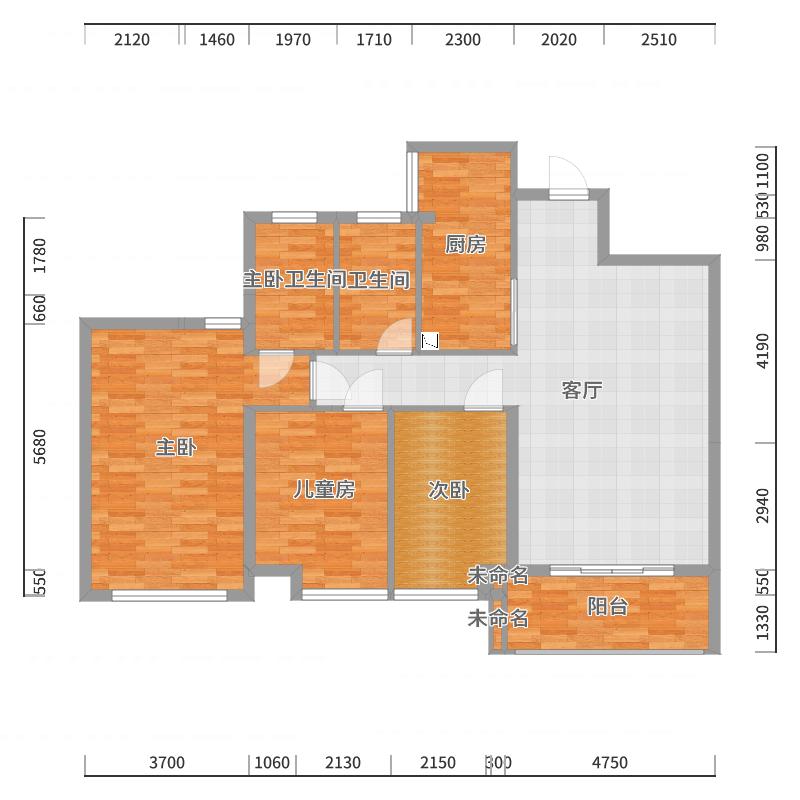 雷来广-《港湾》--舒适现代大三居-户型图概览