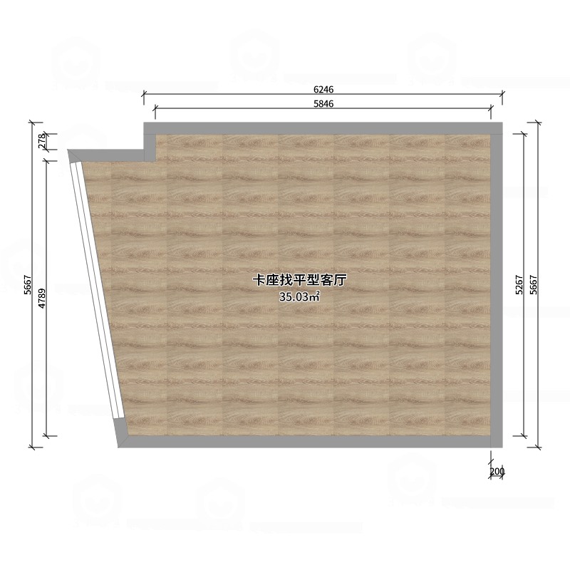 星空设计desgin-现代简约44㎡-户型图概览