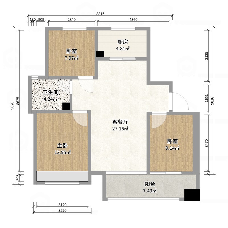 如初211-城投瑞马国风107装修效果图