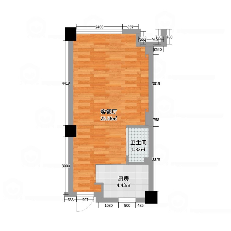小九L-小公寓装修效果图