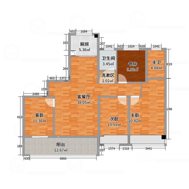郑州华侨城b户型-现代极简