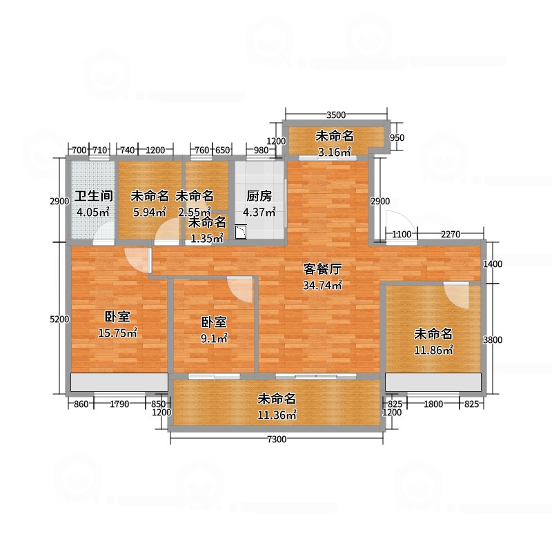 楼房西户户型图图片