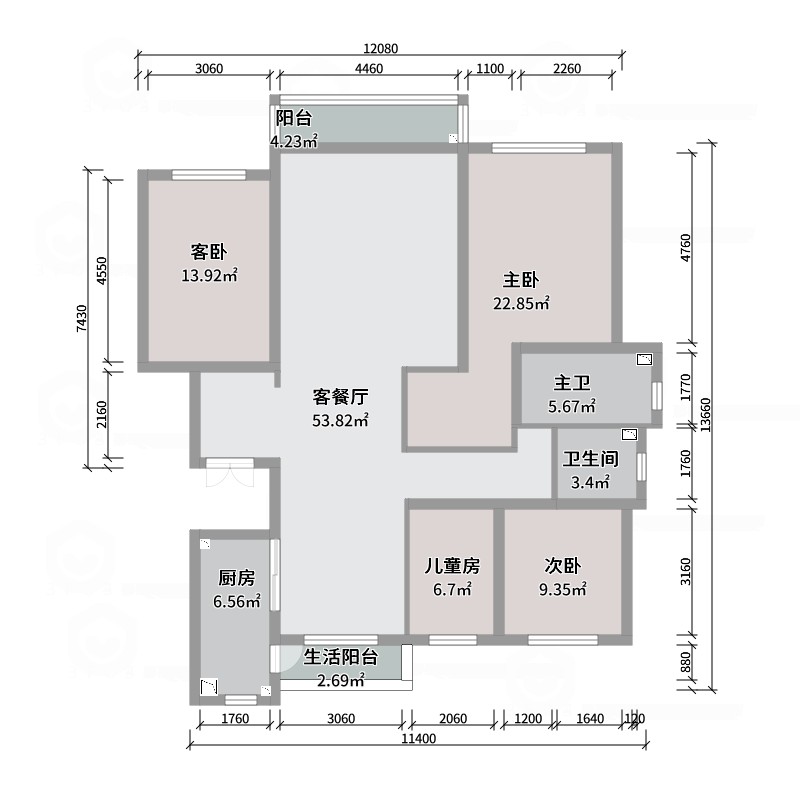 蔚县凤凰城户型图图片