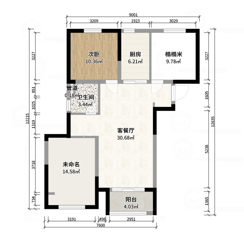 万科大都会95平方 曲老师方案
