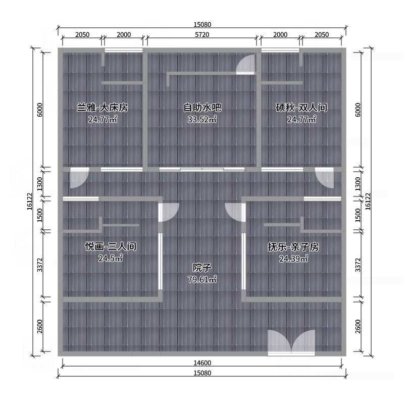 楚瑜设计-半山美宿-户型图概览
