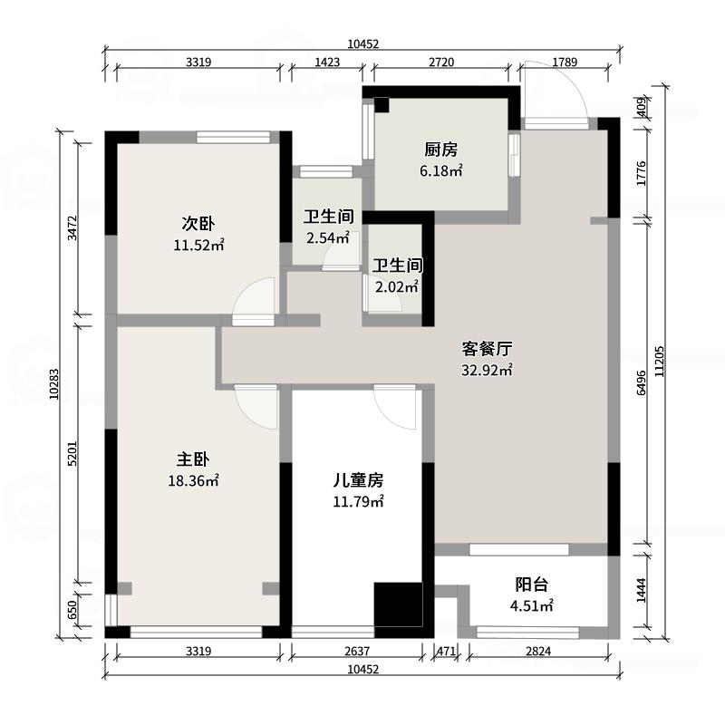 郑地东望A户型105平