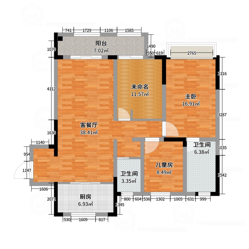 郑地美景东望126平-单凌云老师新中式