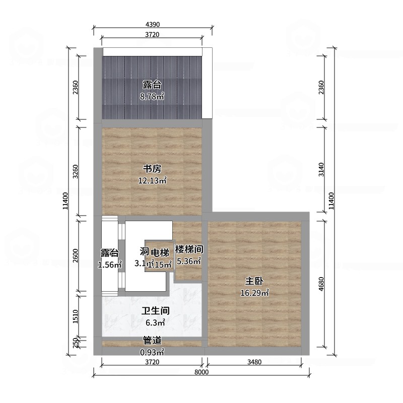 陈辉-300平方现代美式别墅-户型图概览