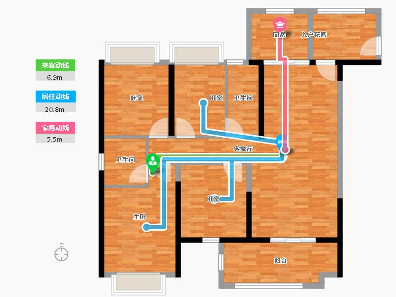 湖南省-岳阳市-东湖壹号-130.00-户型库-动静线