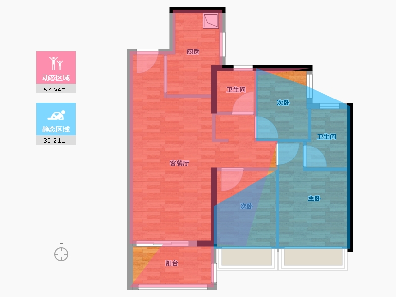 广东省-深圳市-宏发悦见誉府-79.20-户型库-动静分区