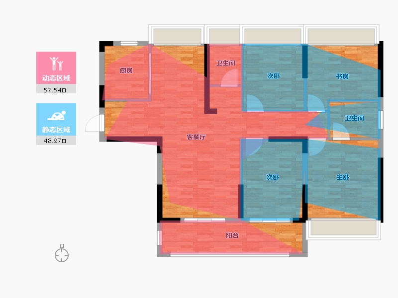 江苏省-连云港市-康颐华府-109.73-户型库-动静分区