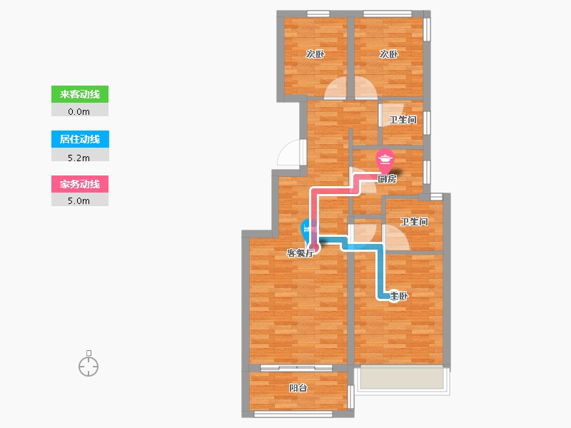 浙江省-杭州市-平峰晓庐-71.20-户型库-动静线