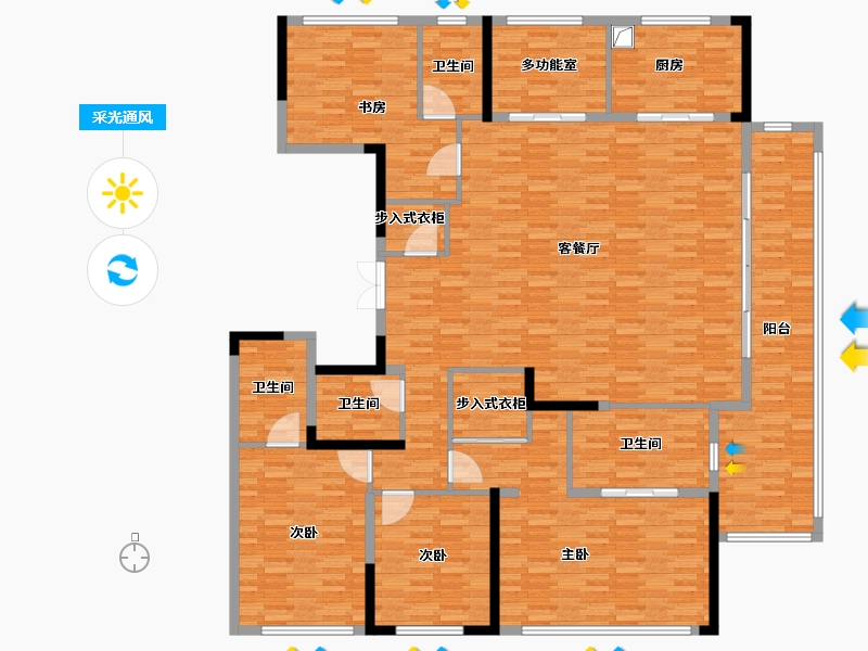 浙江省-绍兴市-天圣大越城-212.73-户型库-采光通风