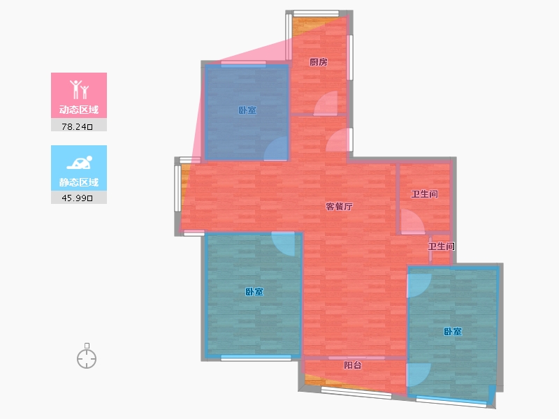 山东省-青岛市-青建依山半岛南区-111.27-户型库-动静分区