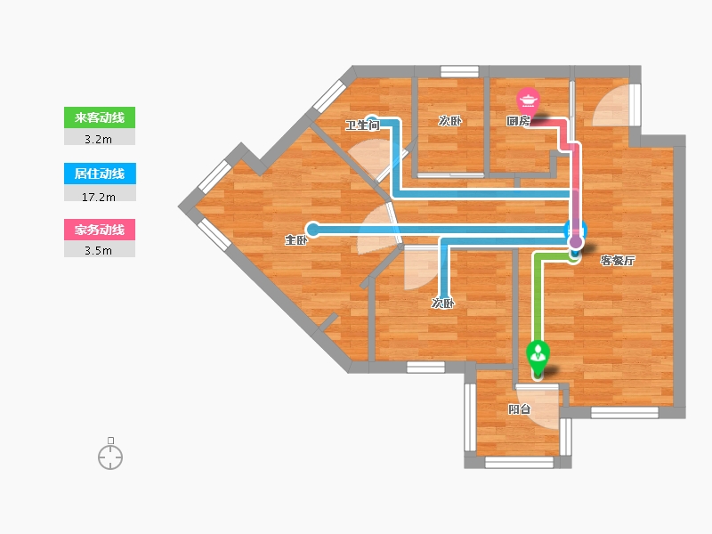 广东省-深圳市-书香门第-53.46-户型库-动静线