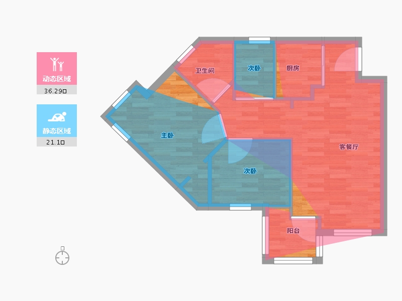 广东省-深圳市-书香门第-53.46-户型库-动静分区