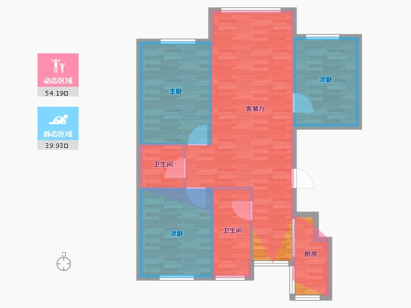 吉林省-长春市-香江铂朗明珠-130.00-户型库-动静分区