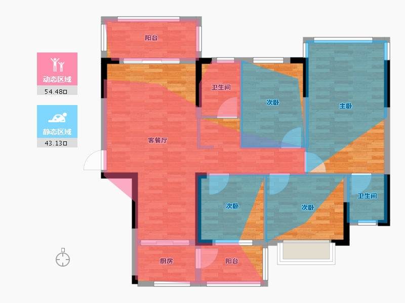 广西壮族自治区-玉林市-富林金桂佳园-110.00-户型库-动静分区