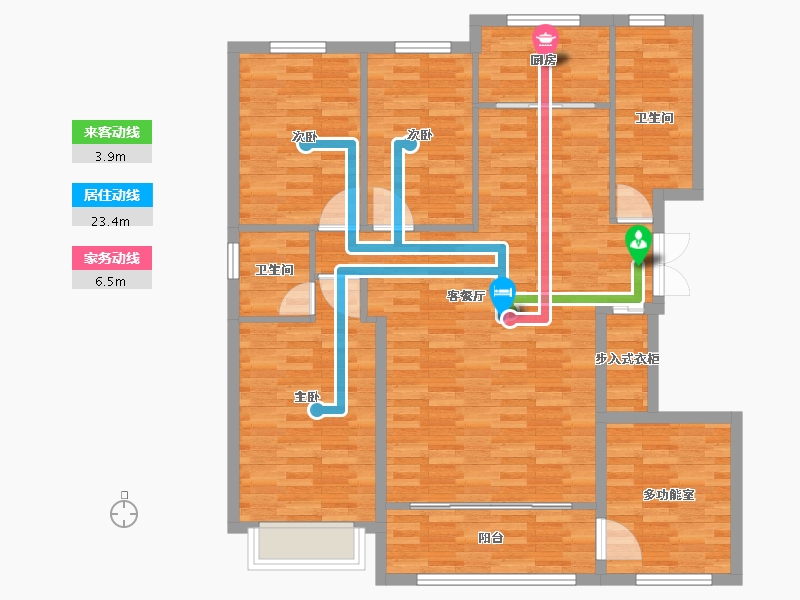 甘肃省-张掖市-灵秀嘉园-114.50-户型库-动静线