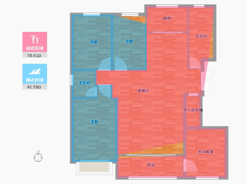 甘肃省-张掖市-灵秀嘉园-114.50-户型库-动静分区