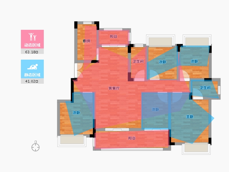 广西壮族自治区-桂林市-彰泰春天-117.28-户型库-动静分区