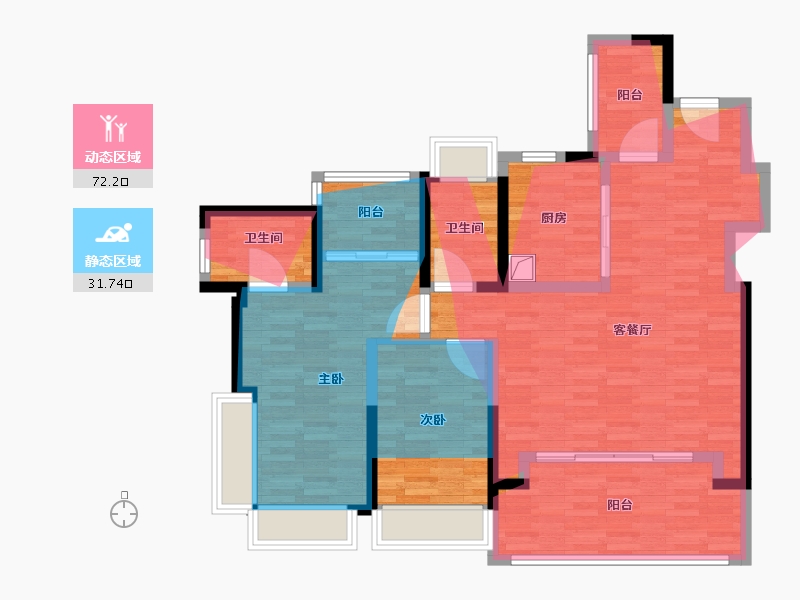 广东省-广州市-中建·未来方洲-102.40-户型库-动静分区