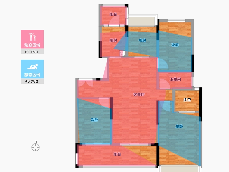 云南省-昭通市-中悦·康养小镇-108.32-户型库-动静分区