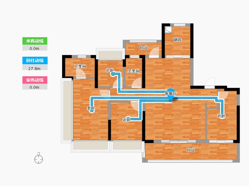 广东省-广州市-智都绿城·凤凰于飛-115.45-户型库-动静线