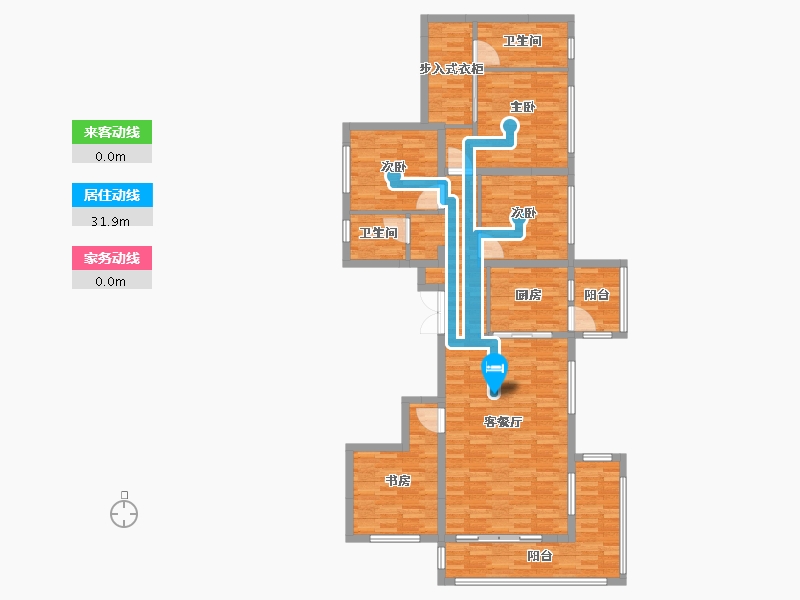 四川省-成都市-梓潼宫TOD汀蘭-127.32-户型库-动静线