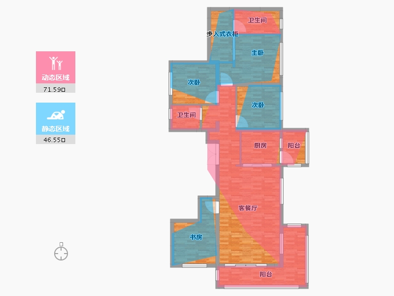 四川省-成都市-梓潼宫TOD汀蘭-127.32-户型库-动静分区