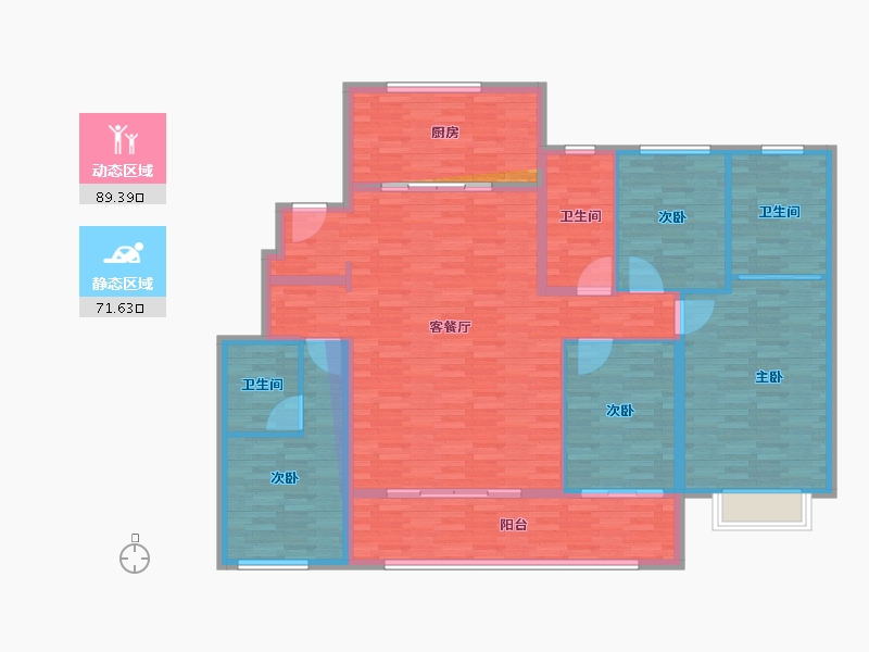 江苏省-苏州市-万科朗拾玉湖-146.40-户型库-动静分区