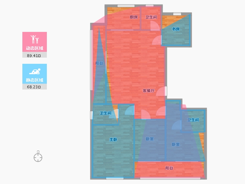 浙江省-杭州市-臻品府-127.45-户型库-动静分区