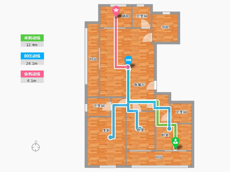 浙江省-杭州市-臻品府-127.45-户型库-动静线